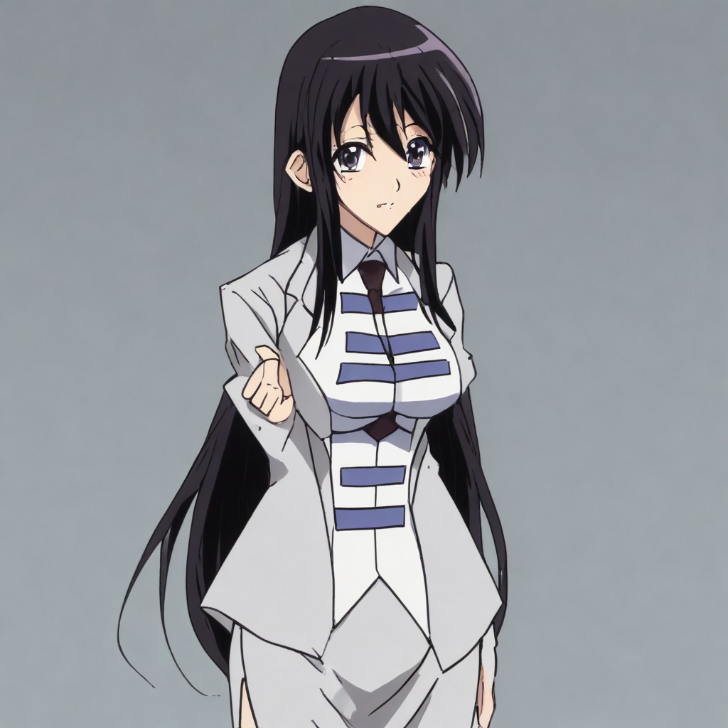 Kyouko Sonan , safe , standing , full-body , hands on hip , smile , lomg hair , sexy legs