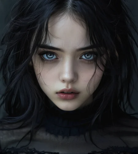 masterpiece,high resolution,8k,
3xpression,,1girl, ,black clothes,,upper body,dark hair
<lora:emogirlXL:0.6>,3xpression,