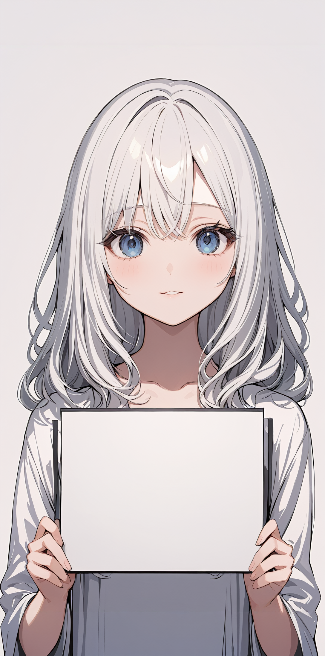 masterpiece,ultra-detailed,best quality,8K,illustration,cute face,clean skin ,shiny hair,girl,ultra-detailed-eyes,simple background, <lora:add-detail-xl:1> <lora:folding sign_XL_V1.0:1> folding sign