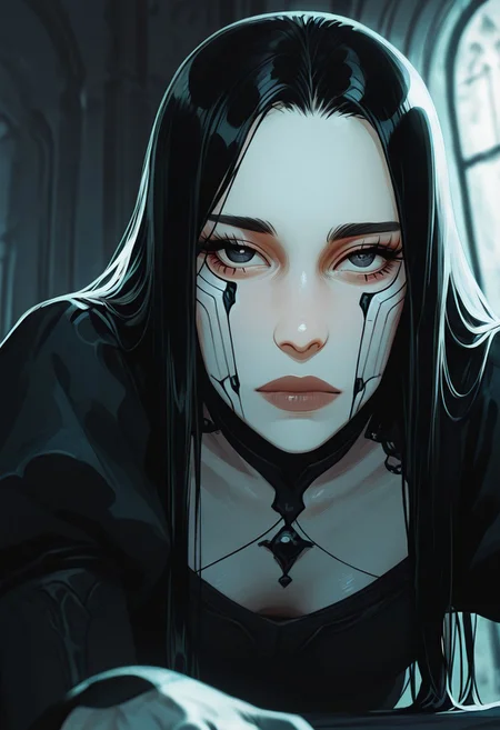 (EyesHD:1.2), (4k,8k,Ultra HD), masterpiece, best quality, ultra-detailed, very aesthetic, sharp focus, depth of field, ray tracing, best lighting, detailed illustration, detailed background, cinematic, beautiful face, beautiful eyes, 
BREAK
ambient occlusion, raytracing, soft lighting, blum effect, masterpiece, absolutely eye-catching
BREAK
masterpiece, amazing quality, best quality, ultra-detailed, 8K, illustrating, CG, bioluminescent skin, ultra-detailed-eyes, detailed background, cute girl, eyelashes, lowlight
BREAK
Female, close up, creepy, on all fours, head twisted, black eyes, soft eyes, long black hair, dark mansion, reaching towards viewer