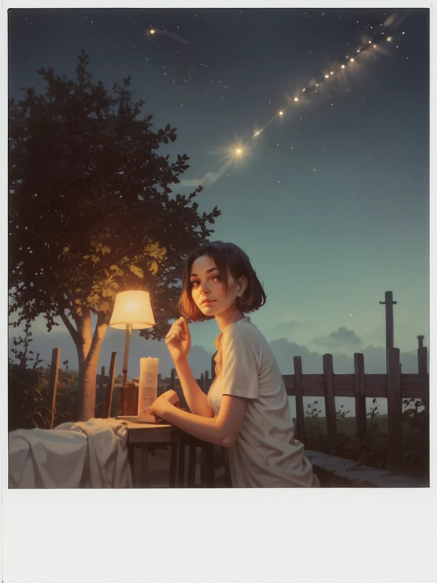 score_9, score_8_up, score_7_up, score_6_up, score_5_up, <lora:polaroidXLP:0.8> polaroid, border, 1girl, night sky,