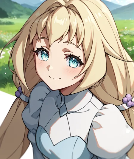 score_9, score_8_up, score_7_up, score_6_up, score_5_up, score_4_up, BREAK source_anime,
<lora:Eve_PONY:1>,eve, 1girl, solo,very long hair , blonde hair, blue eyes,low twintails, white dress, puffy sleeves, pantyhose,puffy sleeves,
,Closed mouth, smile, upper body