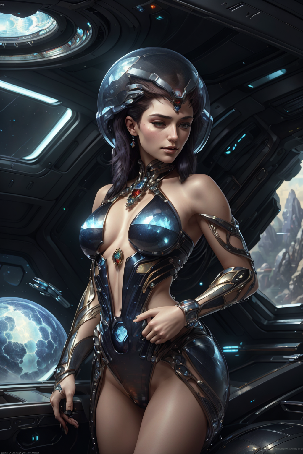 gems, <lora:Gem-Studded-V1:1>, oil on matte canvas, sharp details, the expanse scifi spacescape ceres colony, intricate, highly detailed, digital painting, rich color, smooth, sharp focus, illustration, Unreal Engine 5, 8K, art by artgerm and greg rutkowski and alphonse mucha
