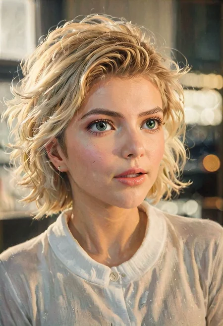 ((a beautiful woman in a Hair Salon, Khaki and white color Palette, urban city  window view)), 
bust shot, close-up lips, 
modern interior design, cyberpunk, 
Recliner|Dressing table|Table lamp|Screen|Monitor|Signboard_Details,
Metal|Glass|Leather|Textiles|Carpet|Pillow_Texture,
perfect blonde hair, 
(modern photo, fashion dress up:1.1), 24mm, (analog, cinematic, film grain, hazy atmosphere, detailed eyes, (seductive), (epicPhoto), (looking at viewer), (cinematic shot:1.3),
ac_neg1, great lighting, extremely detailed, happy, Hair Salon, impressionist painting, zoya