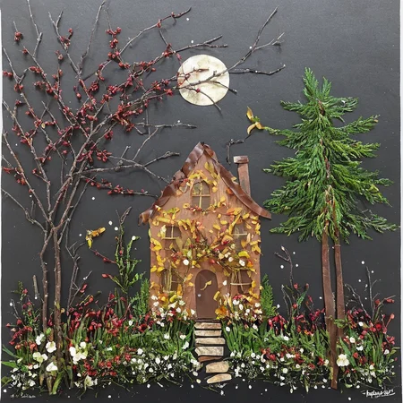 <lora:SDXL_fall_leaf_craft_Sa_May:1> fall leaf craft, house