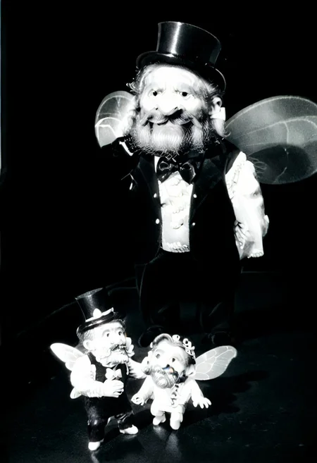 (((black and white, monochrome, greyscale, powerbeard, long beard, huge beard, very long beard))),((fairy, wings, highpixiedsrk, fully clothed, small man with mustache, top hat, kenbis, chibi, chibi, male only, dancing, male, male chibi, monocle, art deco, thick mustache, comically large mustache, handlebar mustache, tiny, multiple men, shrunk, microxl, some little guys, 2 men, high angle, from above)), bwMovies, realistic, photo, vintage photo, ((very small man, small man, a small man, a man who is small, a small man)) suit, an unapologetically small human male, black and white, smiling, very happy, euphoric, ecstatic, wonderful small men, large smile, huge smile, muscular, muscles, indoors, cinema, movie theater, detailed background