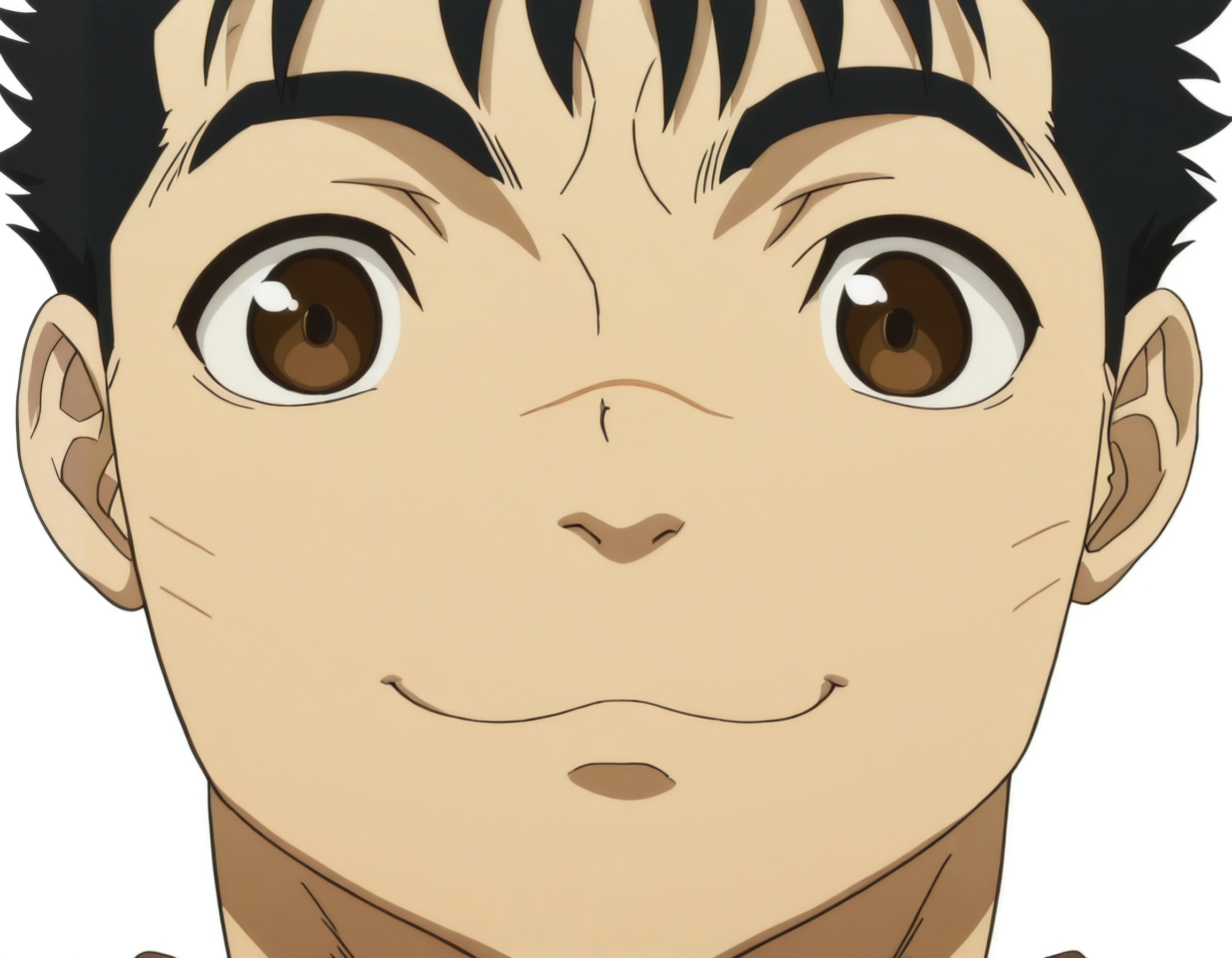 perfect composition, <lora:anime_screencap-Illustrious:0.65> anime screencap, anime coloring, very aesthetic, absurdres, zPDXL, <lora:Pony_DetailV2.0:0.5> <lora:illustrious_quality_modifiers_masterpieces_v1:1>
<lora:G1t5:1> g1t5, 1boy, male focus, <lora:meme_mutsukiface_illustriousXL:0.8> mutsukiface, chibi, portrait, close-up, smile, :3, closed mouth
white background, simple background,