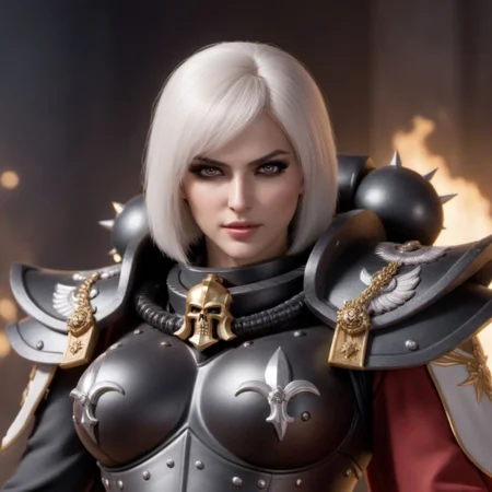 erotic full body picture of very high detailed beautiful female Adeptus Sororitas , perfect figure, intricate detailed body, perfect face, perfect eyes, perfect teeth, perfect body, ((perfect dark eyes)), (detailed pupils), white golden photorealistic, warhammer 40000, in a battle scene, shiny, raytracing, epic, accessoires, , many corpses, flesh, massacres, 8k , cinematic, bloody, gore, damaged armour, background, highly detailed, breathtaking, cinematic, detailed, natural light, 4K, high-detail,