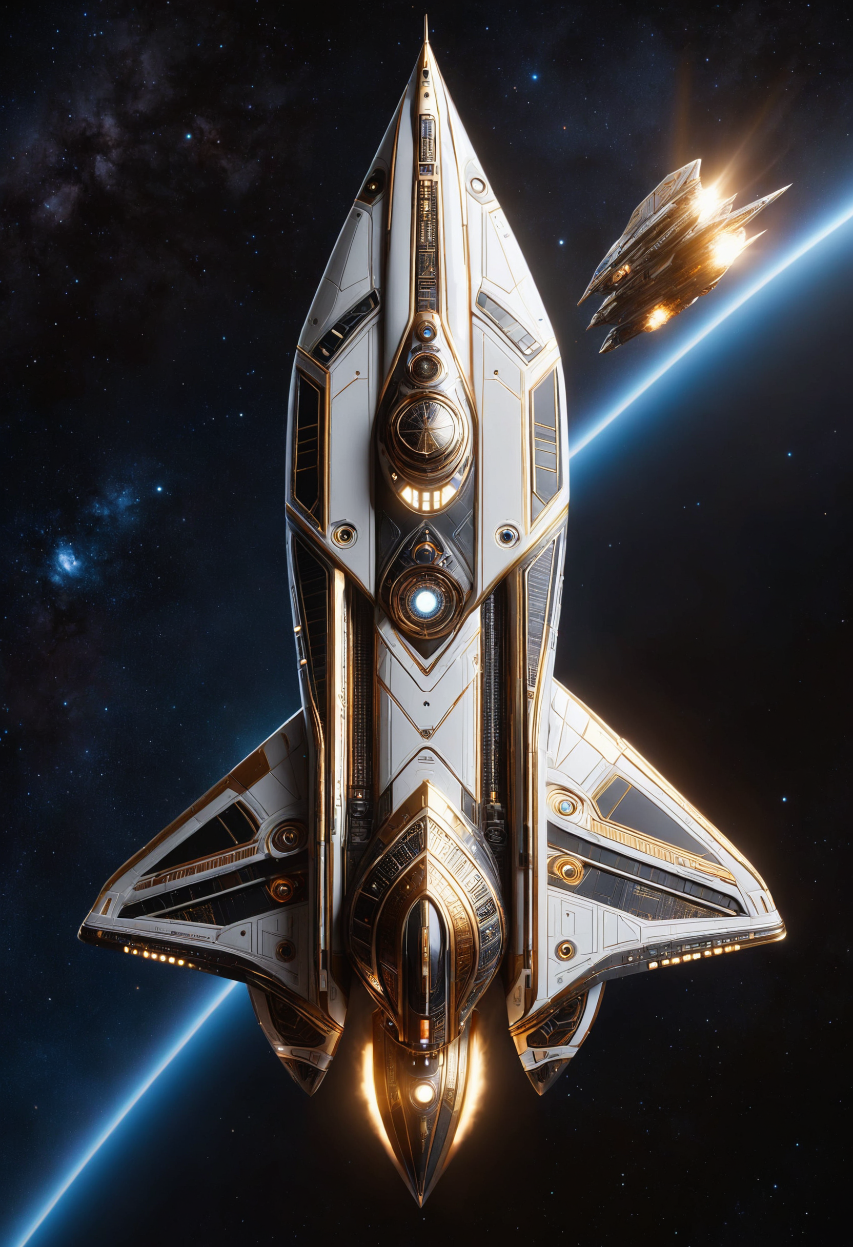 a spaceship made of dvr-frft in the shape of an spear traveling through space, scifi scene, ambient occlusion, volumetric lighting, unreal engine, octane render, trending on artstation, art by artgerm and james gurney and greg rutkowski
<lora:dvr-frft:0.8>
