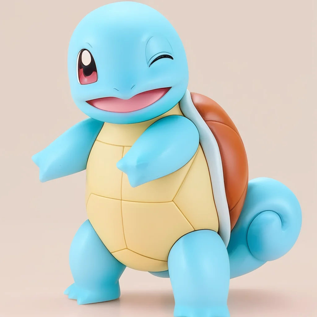(score_9:0.9),score_8_up,score_7_up,anime style,rating_safe,(zPDXL),<lora:Squirtle ponyXL v3:1>,full body,transparent background,solo,squirtle0007,standing,closed mouth,looking at viewer,squirtle0007,one eye closed,open mouth,