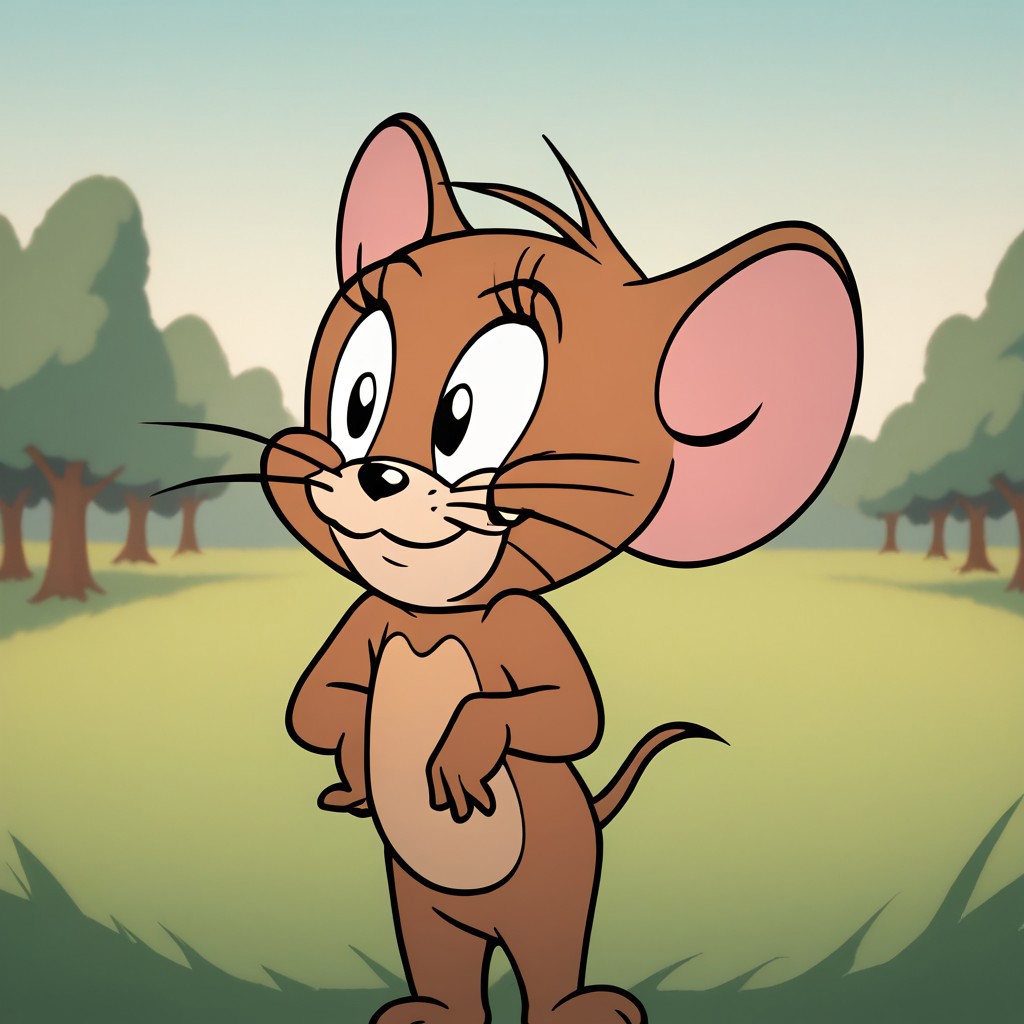 score_9, score_8, score_9, BREAK, jerry, mouse, whiskers, mouse ears, mouse tail, outdoors, cute,