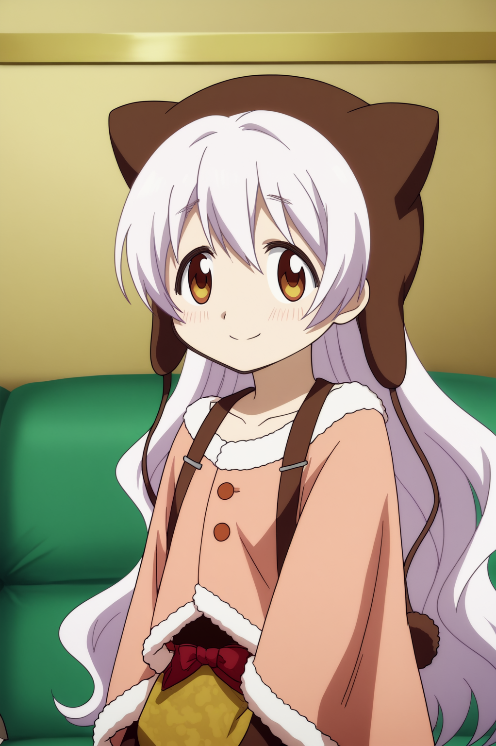 rating_safe,  anime screencap, consistent background,   Nagisa Momoe, light smile, upper body, hat  <lora:Madoka-Nagisa_Momoe-PDXL:0.8>