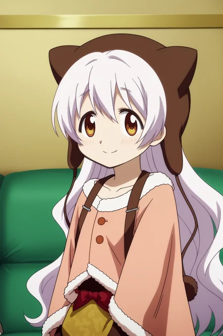 rating_safe, anime screencap, consistent background, Nagisa Momoe, light smile, upper body, hat <lora:Madoka-Nagisa_Momoe-PDXL:0.8>