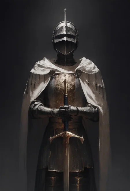 score_9, score_8_up, score_7_up,  male, dark knight, bulky, heavy, visor helmet, medieval, dark theme, armor, golden sword, golden trim, white cape  <lora:pony/concept_art_ultimatum_style:0.8> <lora:sdxl/sinfully_stylish_sdxl>
