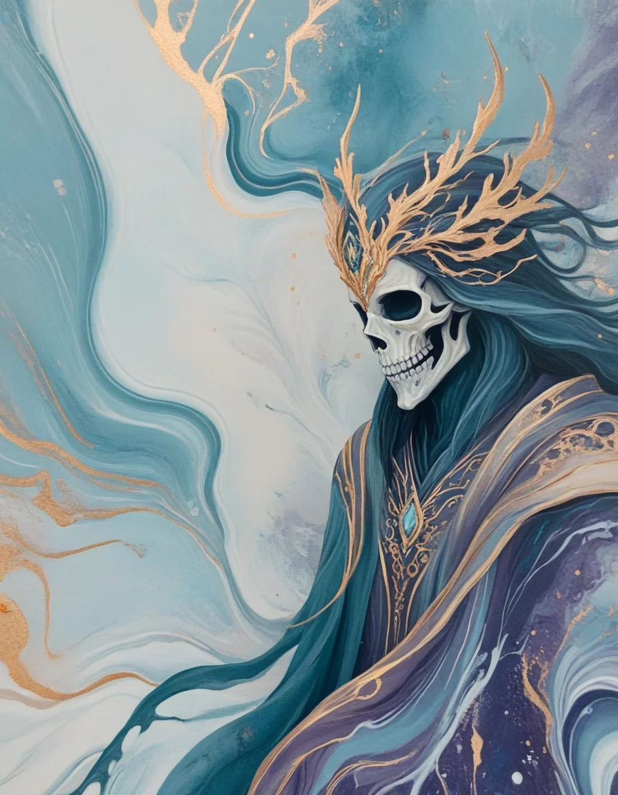 novuschroma86 style necromancer marbled paint <lora:novuschroma86 style_blue:1>