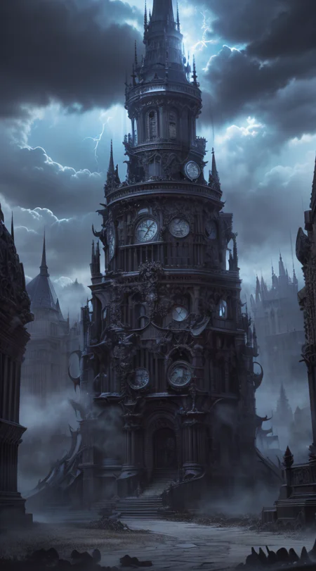Gothic style, 
Horror-themed, 
Masterwork Painting, Magnum Opus, 
HDR photo of 
 <lora:Biomechanicals_v2_lora1500:0.75> hnsrdlf style,
 <lora:Wizard_Tower-10:0.75> witow, castle, cloud, cloudy sky, grass, no humans, scenery, sky, tower, tree, , intricate biomechanical detail, 
 <lora:locon_conceptlightning_v1_from_v1_64_32:1> lghtnngprsn, lightning, storm 
,
. High dynamic range, vivid, rich details, clear shadows and highlights, realistic, intense, enhanced contrast, highly detailed,
  highres, 8k, uhd, High Dynamic Range, tonemapping, crisp details,  intricate details, fine details,
. Eerie, unsettling, dark, spooky, suspenseful, grim, highly detailed,
. Dark, mysterious, haunting, dramatic, ornate, detailed