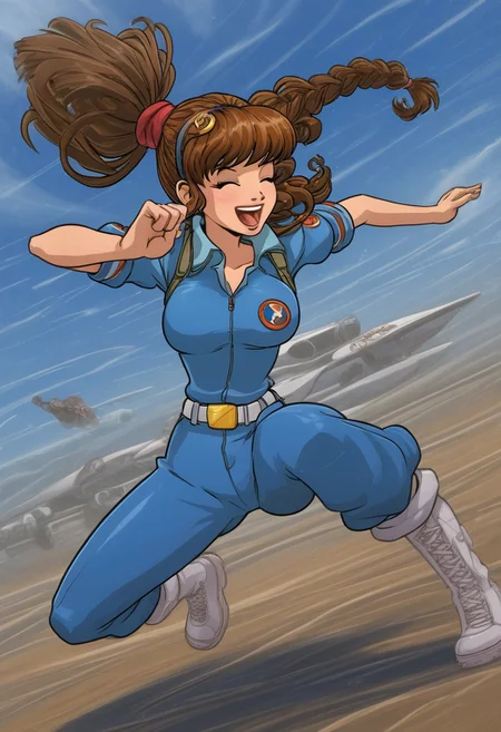 happy girl, ((random_combat_action_pose)), (4K4BUR5TYL3)