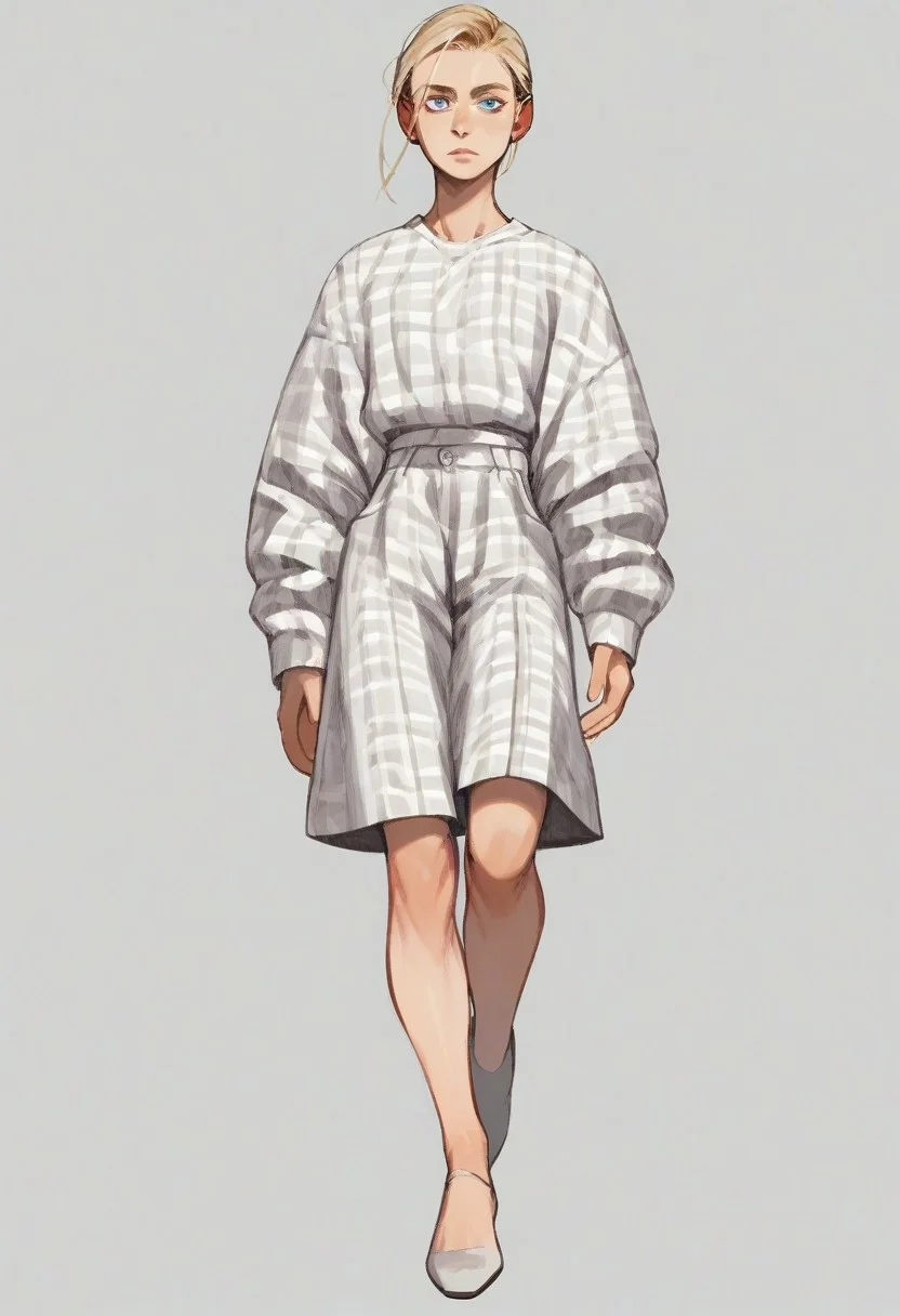 score_9, score_8_up,score_7_up,
1girl, fem_model_pose, simple grey background, light skin, blonde hair, blue eyes, (((full body))),