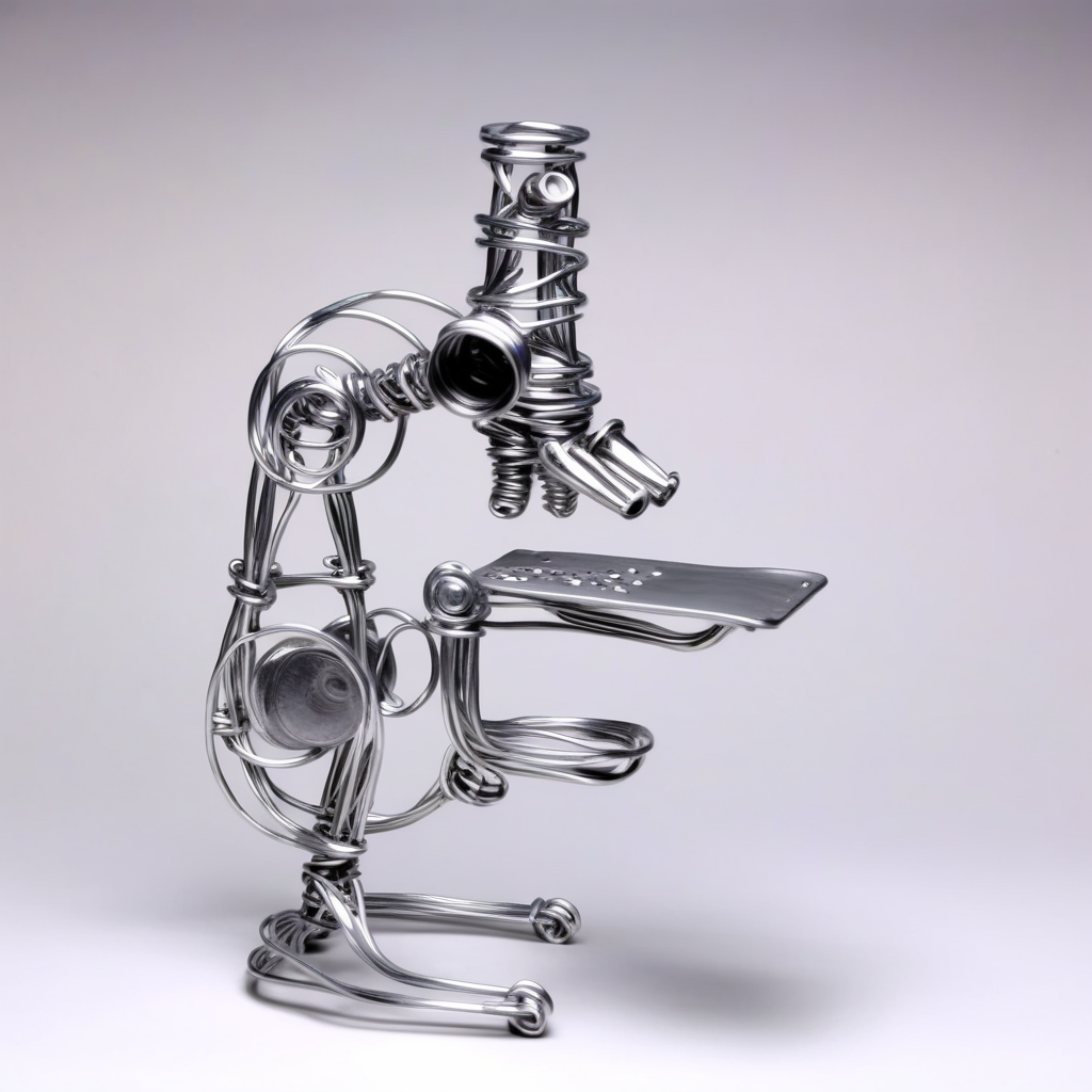 wirex wire sculpture microscope <lora:wirex:1>