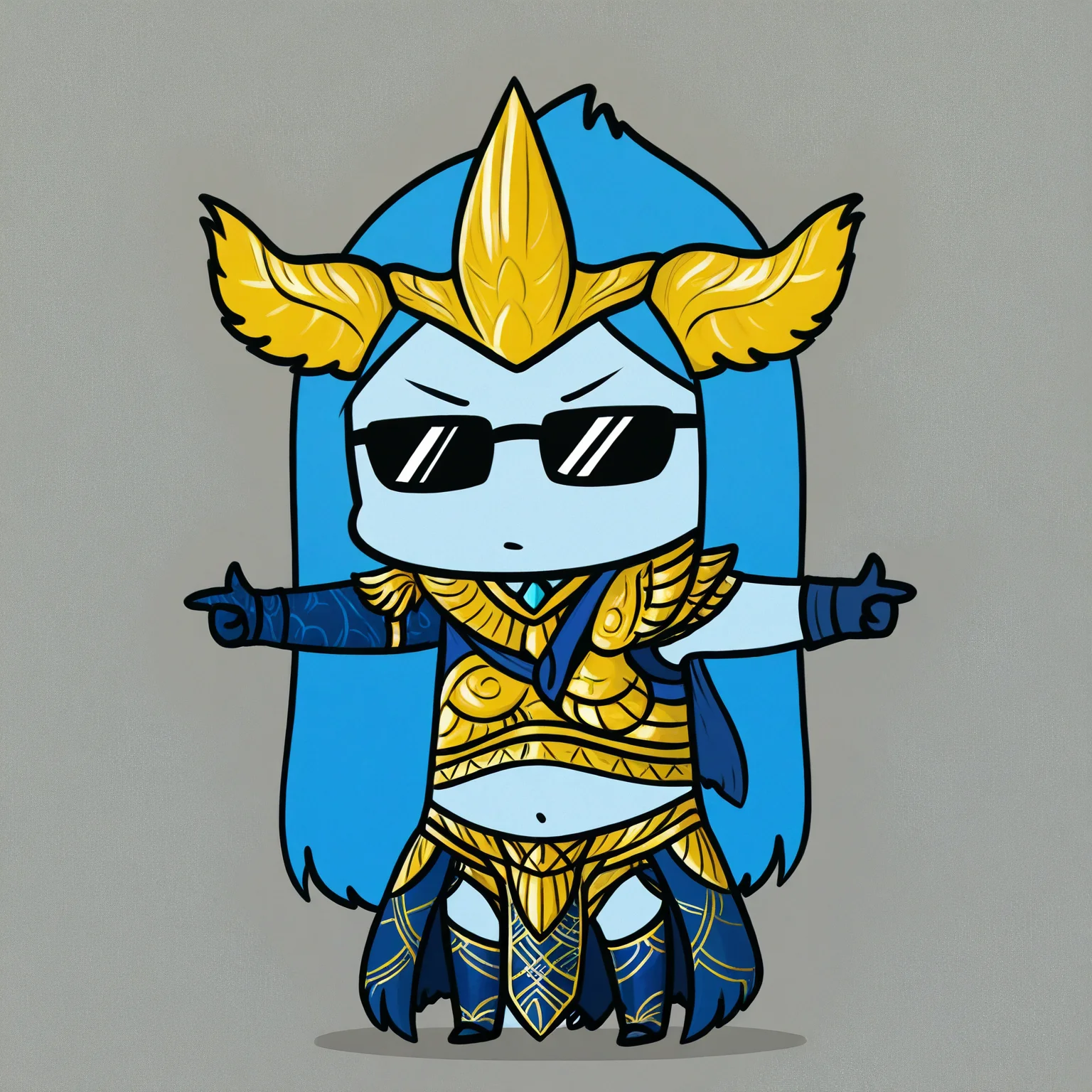 safe, masterpiece, very aesthetic, 1girl, dwayna, phdpigeon, chibi, finger guns, sunglasses, simple background
<lora:Dwayna-GuildWars_NAIXL_v10:0.8>
