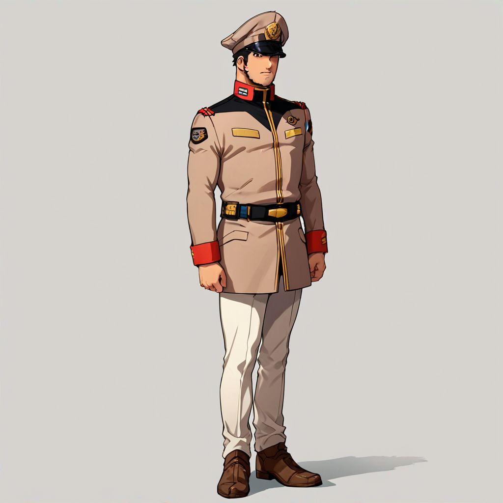 score_9, score_8_up, score_7_up, score_6_up, score_9, score_8_up, eff officer, uniform, hat, man, full body