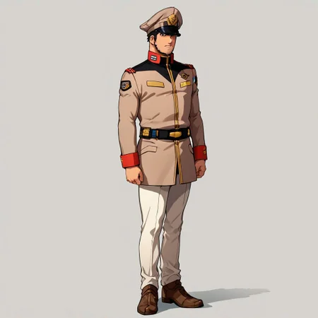 score_9, score_8_up, score_7_up, score_6_up, score_9, score_8_up, eff officer, uniform, hat, man, full body