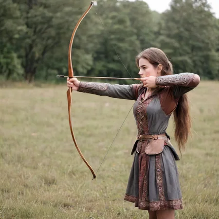 1girl,Long bow , Aiming a Bow<lora:mergedarchedlora:1>