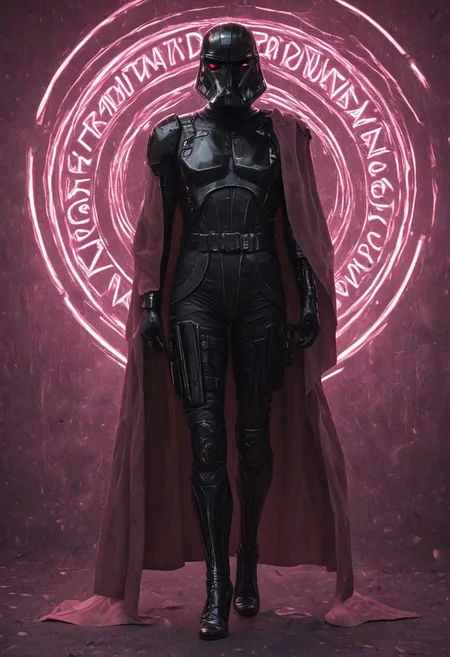 score_9, score_8_up, score_7_up, score_7, score_6_up, photo, detailed, full body, tack sharp, sharp focus, raw, realistic, highest quality, masterpiece, solo, Darth Vader in neon pink uniform, high heels, pink helmet on, very detailed dynamic Star Wars hangar as background, ((nsgzz, "DOING EVERYTHING FOR BUZZ!" (text), text focus, text, neon sign, white text, pink theme, glow)), d3t41l3d, full body