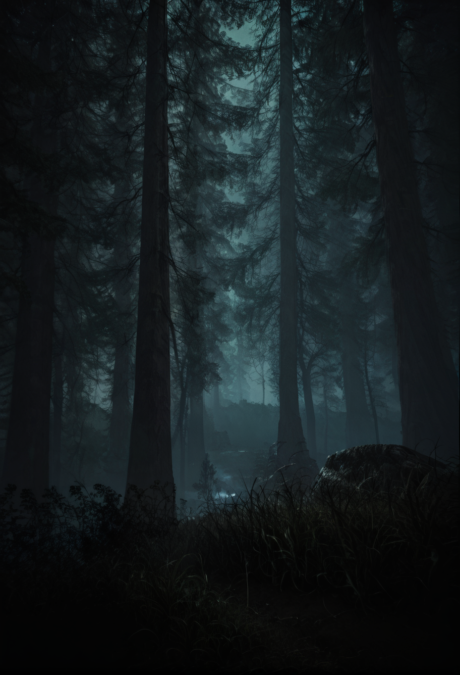 ,ruanyi1023,dark,forest,grass,night,<lora:0958 black forest_v1_pony:0.9>, score_9,score_8_up,score_7_up,,8k,1girl,solo,,