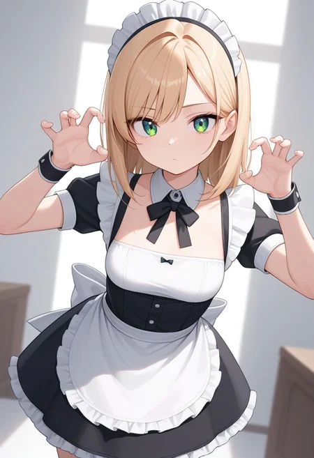 score_9, CassiaChan, maid outfit, kawaii pose,