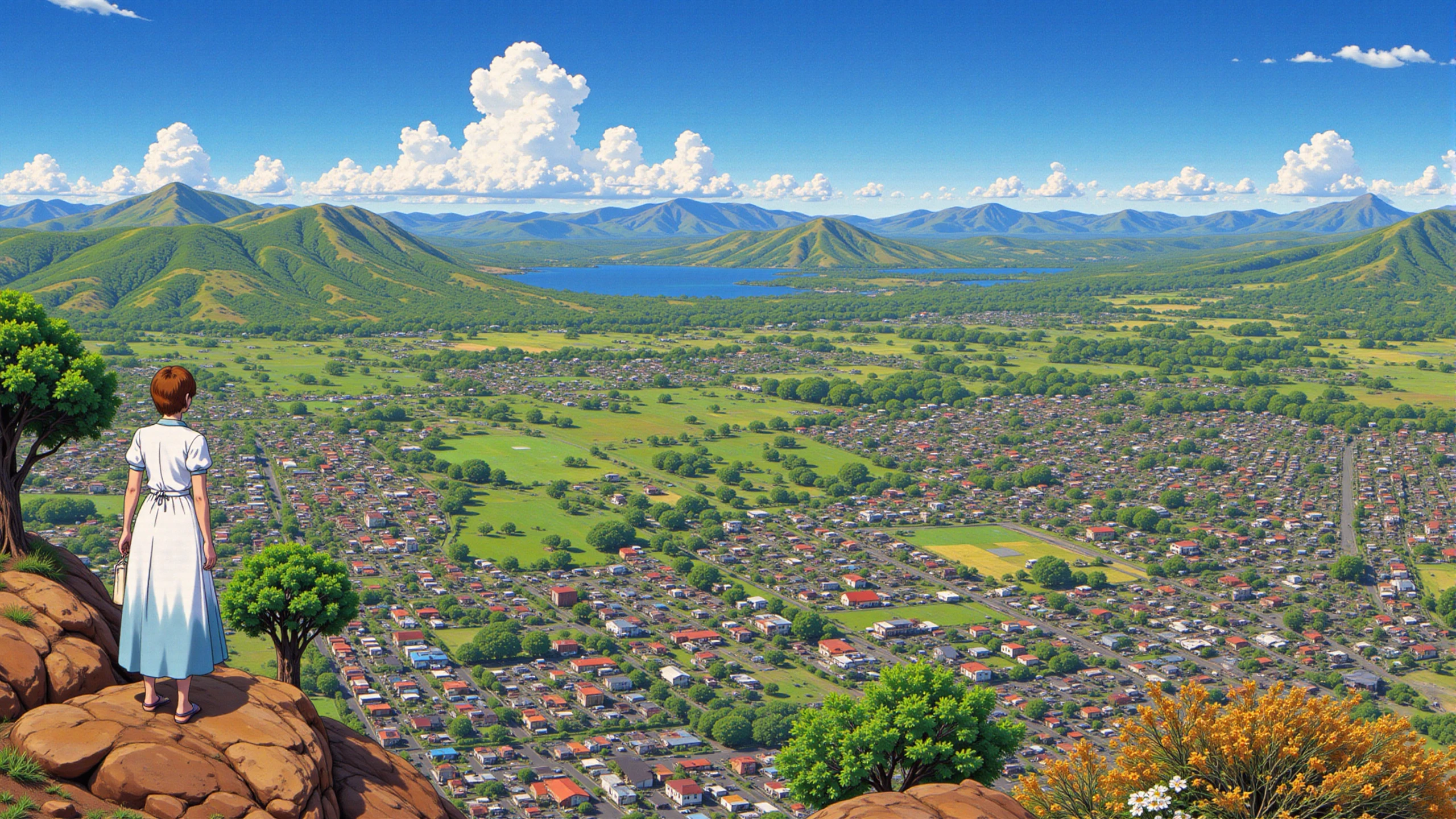 Citizen of Antigua beautiful  landscape, day, woman, very intricate, very detailed, sharp, bright, colorful, <lora:Hand v2:0.5> <lora:Anti-Blur:1><lora:Insane Detail Slider:0.25>  <lora:flux.1_lora_flyway_Epic-detail_v2:0.3> <lora:fluxenhancer:0.25> <lora:90s-anime:1> retro anime, 77oussam 90s,1990s anime
