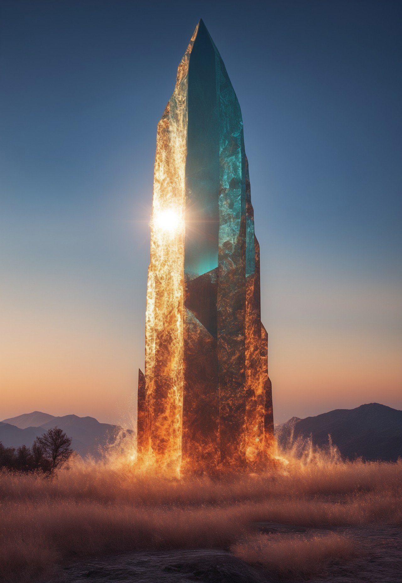 Fantastic image of a mystical tundra landscape, where the ground is covered with enormous, towering crystals that grow in various directions. These crystals are vibrant and multicolored, reflecting the light in a dazzling display of colors. The crystals vary in size and shape, creating a surreal and otherworldly environment. In the distance, a massive crystalline mountain dominates the horizon, its peaks shimmering in the sunlight. The overall mood is one of enchantment and awe, with a sense of wonder and mystery permeating the scene
 <lora:add-detail-xl:1>
 <lora:Dynamic Poses:1>