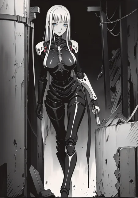 best quality,(beautiful detailed face:1.0), (detailed deep eyes),,<lora:ST anime:0.3>,, <lora:add detail:-0.2><lora:GoodHands-vanilla:1>
,1girl, style,
, detailed_background,vast, gigantic, decrepit scenery, covered in large tubes and cables, dim light, giant-gross-organic,Expressionless
,weapon,cyborg girl, cords,medium breasts, , (safeguard),long hair,highleg,liquid,Corruption,doll, machine,oil,black_body,gothic, horror,
,,<lora:ST inikmixV5:0.4><lora:ST_hipev3:0.3> <lora:blame5:0.7> <lora:Haze:0.3>