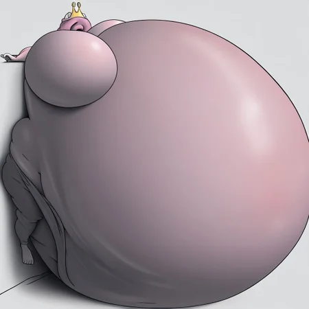 belly size bigger than main body)), (gigantic belly:2.0), goddess, Princess Bubblegum
