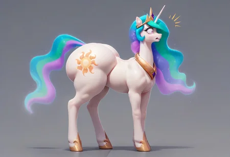 score_9, score_8_up, score_7_up, aerozerorisk, BREAK,1girl, solo, cowboy shot,<lora:add-detail-xl:.5>,feral, pony, mare, princess celestia, score_9, score_8_up, score_8_up, standing, gigantic ass, big ass, huge ass, perfect round ass, thick thighs, volumetric lighting,eye lashes, stable, dark, (!!!!, mare surprised), spread legs,((((((side_view,full_body)))))))