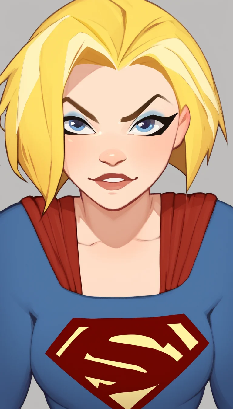 score_9, score_8_up, score_7_up, 1girl, solo, kara, short hair, blonde hair, blue eyes, makeup, supergirl, simple background, dynamic posing,<lora:Pony_QualityV4.0> <lora:IndigoToonMix_Style-000010> <lora:blmn-sdxl>