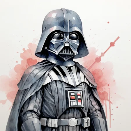 cute darth vader, abstract watercolor, csw, <lora:CSW-Style-2-000017:0.8>