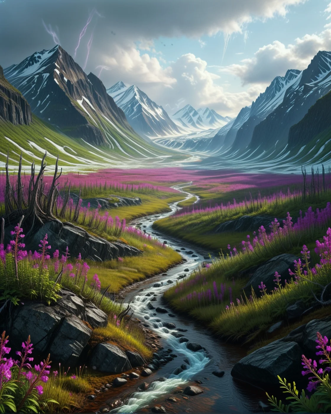 dark fantasy Alaskan tundra where caribou migrations stitch trails through fireweed,Blizzard: Horizontal snow streaks erasing all horizon references,
random army of dead in landcscape,
<lora:ral-dark-fantasy-il:0.8>,eldritch horror,
<lora:extremely_detailed:4> extremely detailed,
<lora:add-detail-xl:1.1>,
detailxl