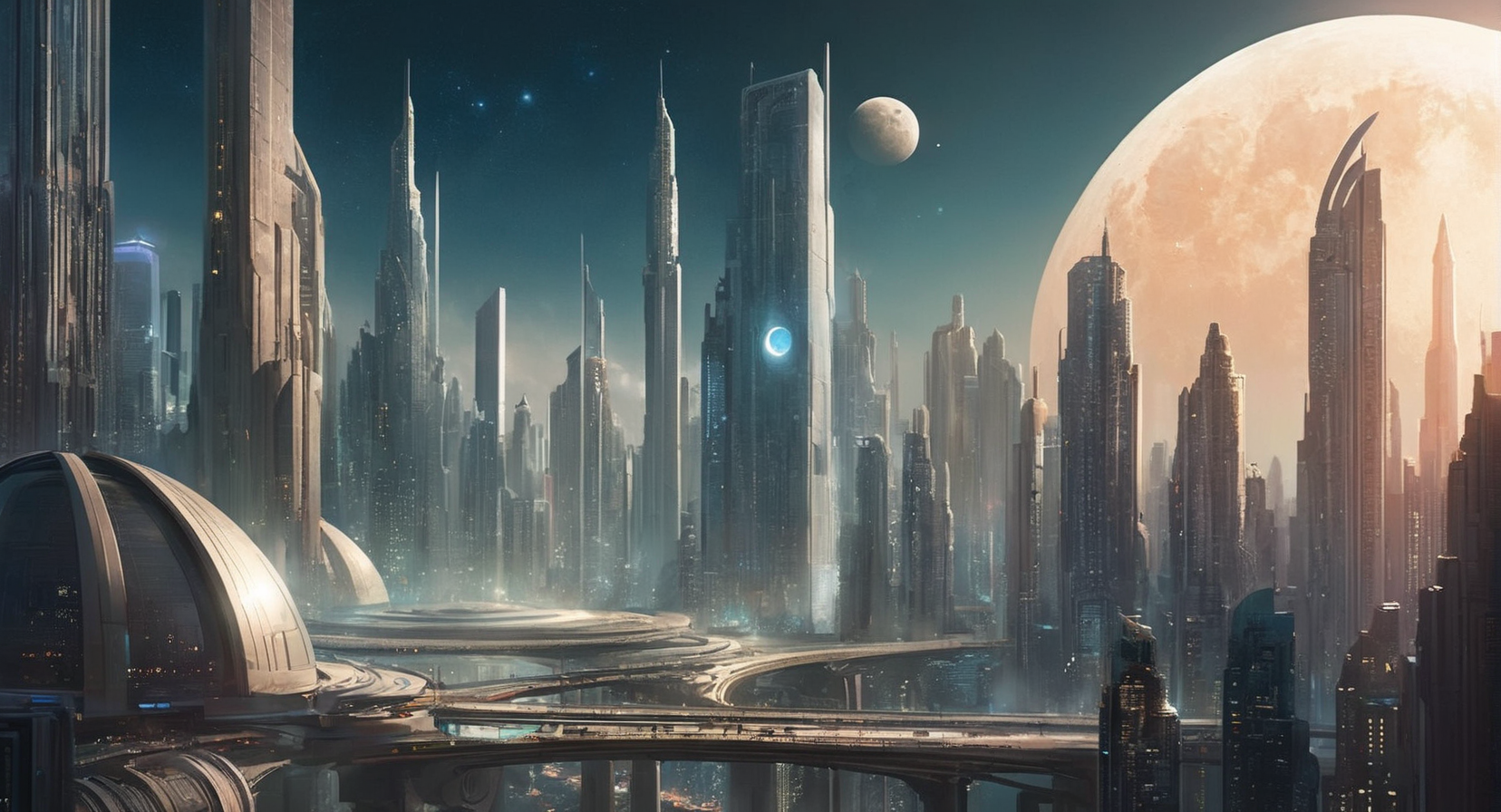 concept art of  <lora:Metropolis City:1>
metropolis city a futuristic city with a giant moon in the background, digital artwork, illustrative, painterly, matte painting, highly detailed