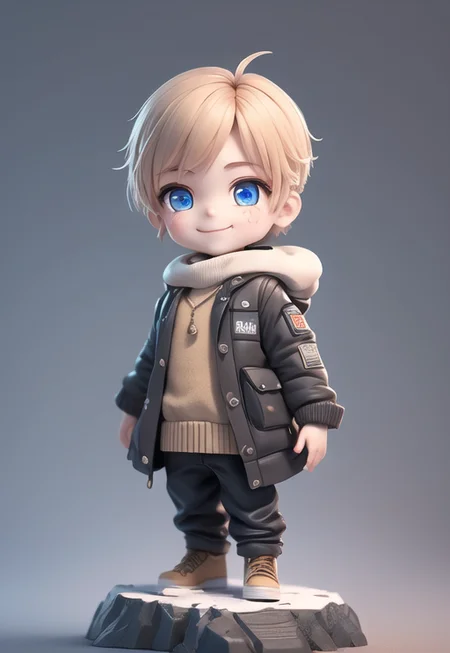 (masterpiece),(best quality),(ultra-detailed), (full body:1.2), 1boy,chibi, smile,(beautiful detailed face), (beautiful detailed eyes), (Simple and clean style_1.5), tactical vest, long overcoat, ballistic gear, black gear, (brown sweater),




<lora:blindbox_V1Mix:1>