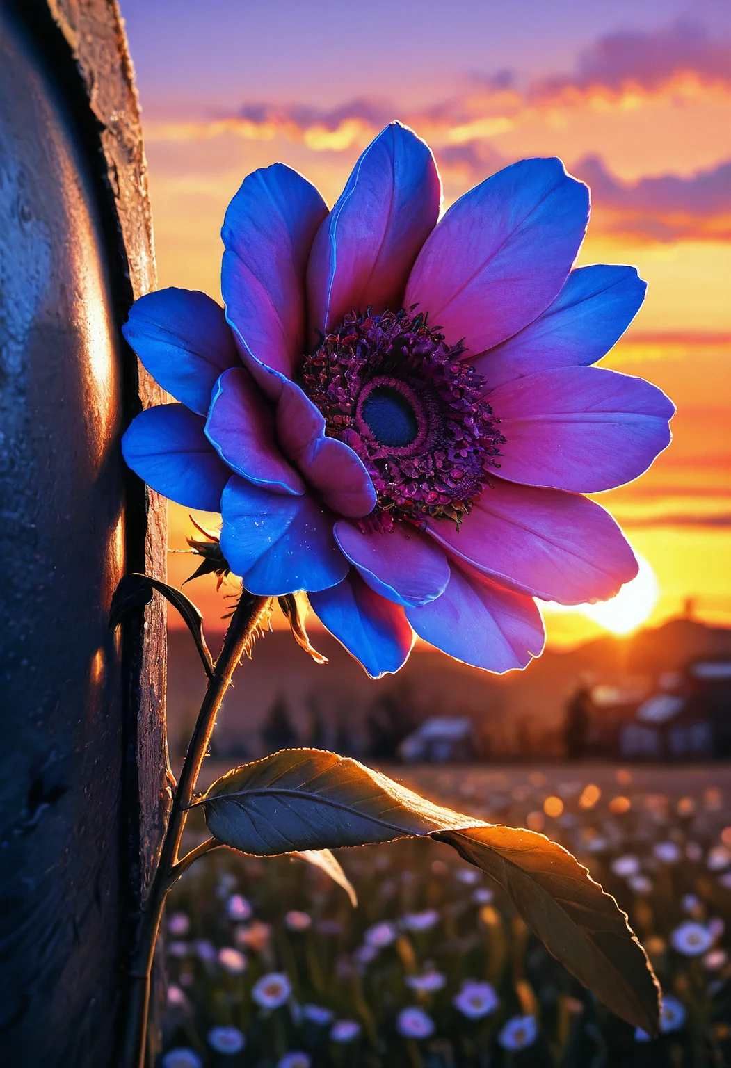 masterpiece, best quality, amazing quality, realistic, contrast, sunset, medieval fantasy, flower, colorful, close-up, rim lighting, <lora:zy_illustrious_Realism_Enhancer_v1:0.9>