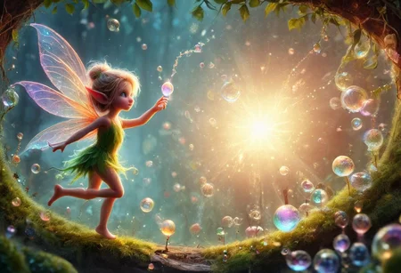 rising fire bubbles, glass, cute faeries, dancing, flying, brunette, blond, ginger, (((title saying : "MAGIC TESTEUSES")))