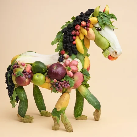 <lora:SDXL_Fruits_Sa_May:1> made from fruits, a horse