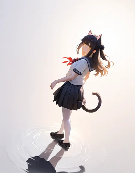yuugure,1girl,solo,simple background,white background,looking at viewer,<lora:yuugure-000014:1>,serafuku,full body,, masterpiece, best quality, very aesthetic, absurdres,newest, incredibly absurdres,, ((((very awa)))),((golden light)),(diffuse reflection:1.3),{best quality, amazing quality, very aesthetic,absurdres,realistic,reverse light,golden light,},best quality,amazing quality,very aesthetic,absurdres