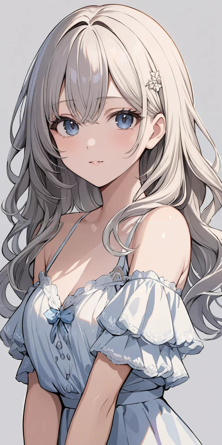 masterpiece,ultra-detailed,best quality,8K,illustration,cute face,clean skin ,shiny hair,girl,ultra-detailed-eyes,simple background, <lora:add-detail-xl:1> <lora:wavy hair_XL_V1.0:0.8> wavy hair