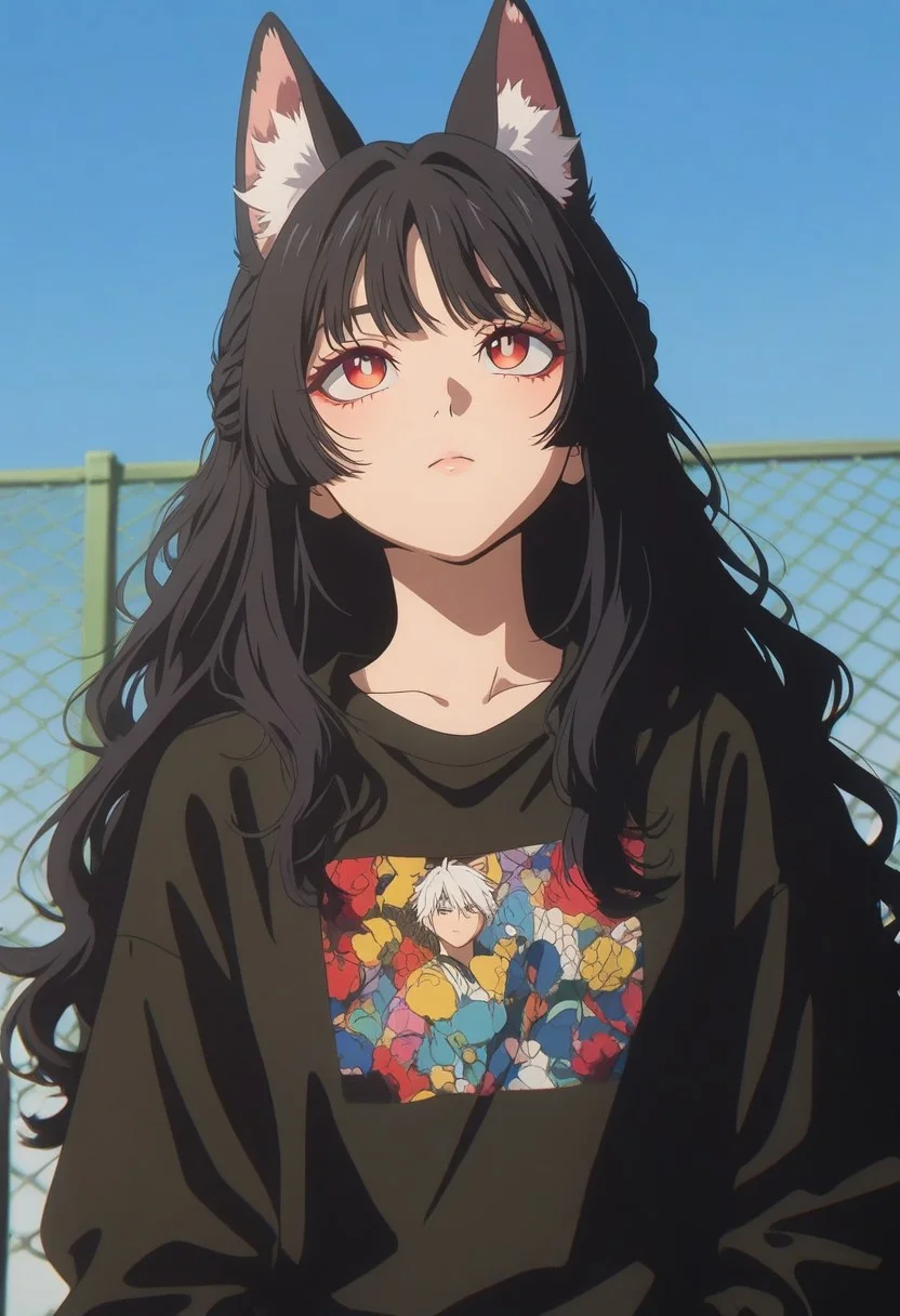 masterpiece, best quality, very awa, absurdres, detailed eyes, detailed face, detailed skin, simple background, BREAK
Flat colors, high detailed, high quality, masterpiece, best quality, very awa, absurdres, detailed eyes, detailed face, detailed skin, simple background, BREAK
(colourful:1.3), (cute character:1.5), 1girl, miyabihoshimi, miyabi hoshimi, animal ear fluff, animal ears, black hair, bright pupils, fox ears, fox girl, half updo, long hair, red eyes, sidelocks, white pupils, male, detailed eyes, xiaohongshu style, aegyo sal, solo, beautiful eyes, focus face, 1girl, stands with her back leaning against a fence, looking up into the sky, chain link fence, outdoors, angle from below, looking up at the sky, 748cmstyle