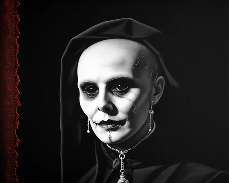 horror-themed Phantom of the Opera . doviliotarot <lora:DovilioTarot_SDXL:1.1> . eerie, unsettling, dark, spooky, suspenseful, grim, highly detailed