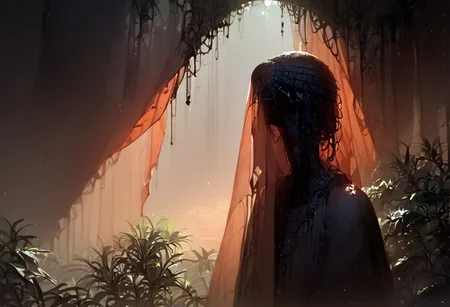 (score_9), (score_8_up), (score_7_up), (score_6_up), (score_5_up), (score_4_up), (Cell Shading), (source_anime)+, (masterpiece), best quality, ancient desert glowing with bioluminescent plants, mythical creatures roaming, moonlight filtering through dense canopy, ethereal and serene atmosphere, style-sylvamagic, no human, sinozick style, flat color, dark theme, chiaroscuro