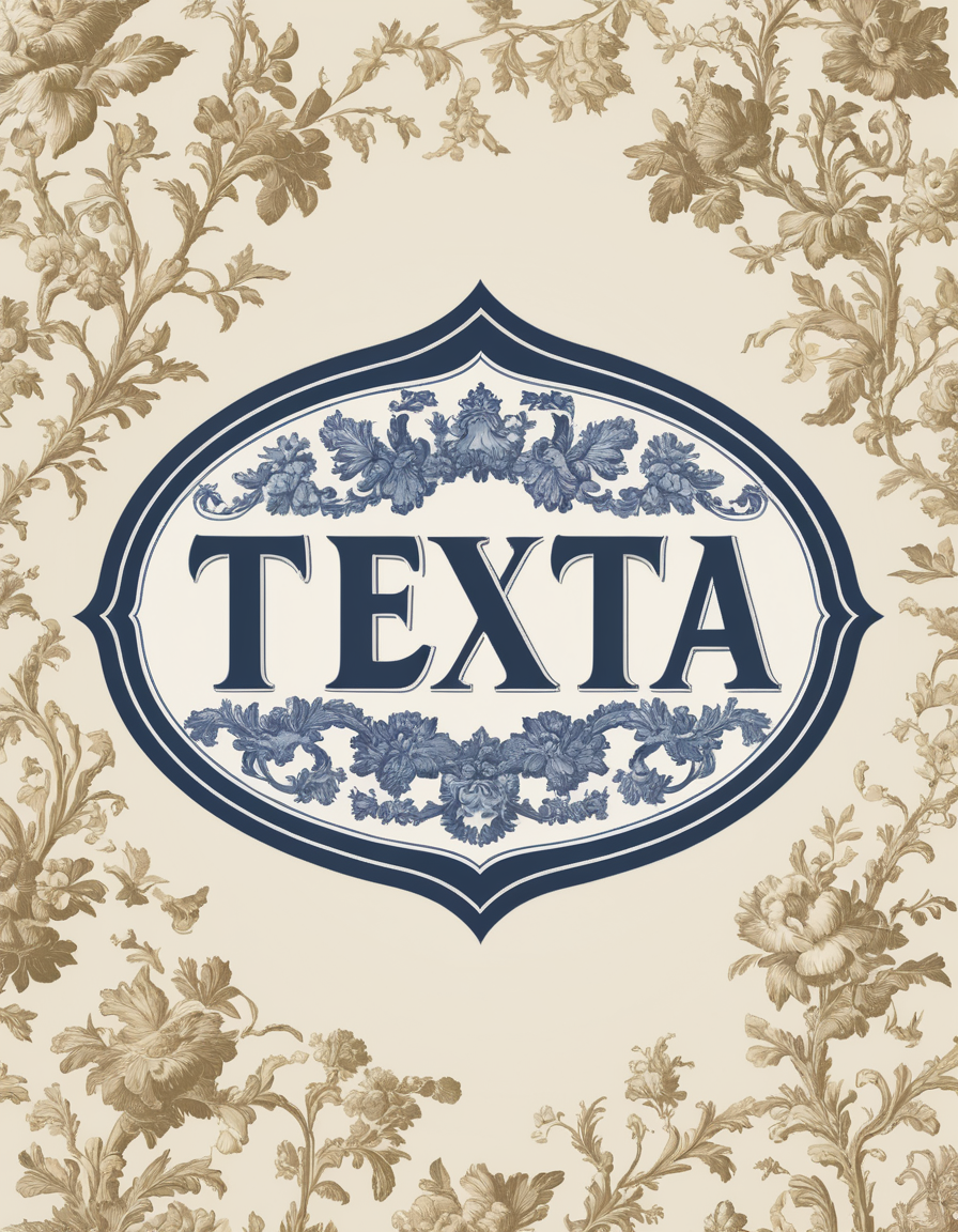 texta logo, Vanilla toile background
