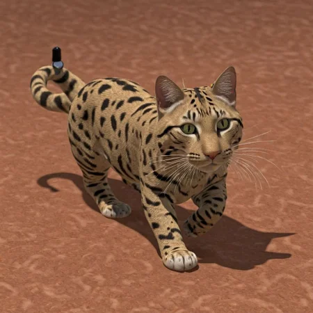 1990s CGI of a cat